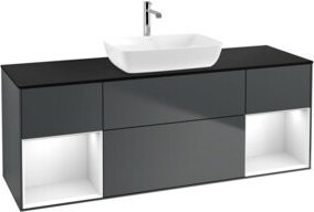 V&B Waschtischunterschrank Finion in Anthrazit, Breite: 160 cm, Tiefe: 50,1 cm, Höhe: 50,1 cm - Bild 1