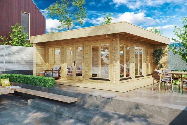 Gartenhaus Roger mit großer Veranda, B/T: 6 x 6 m - Bild 1