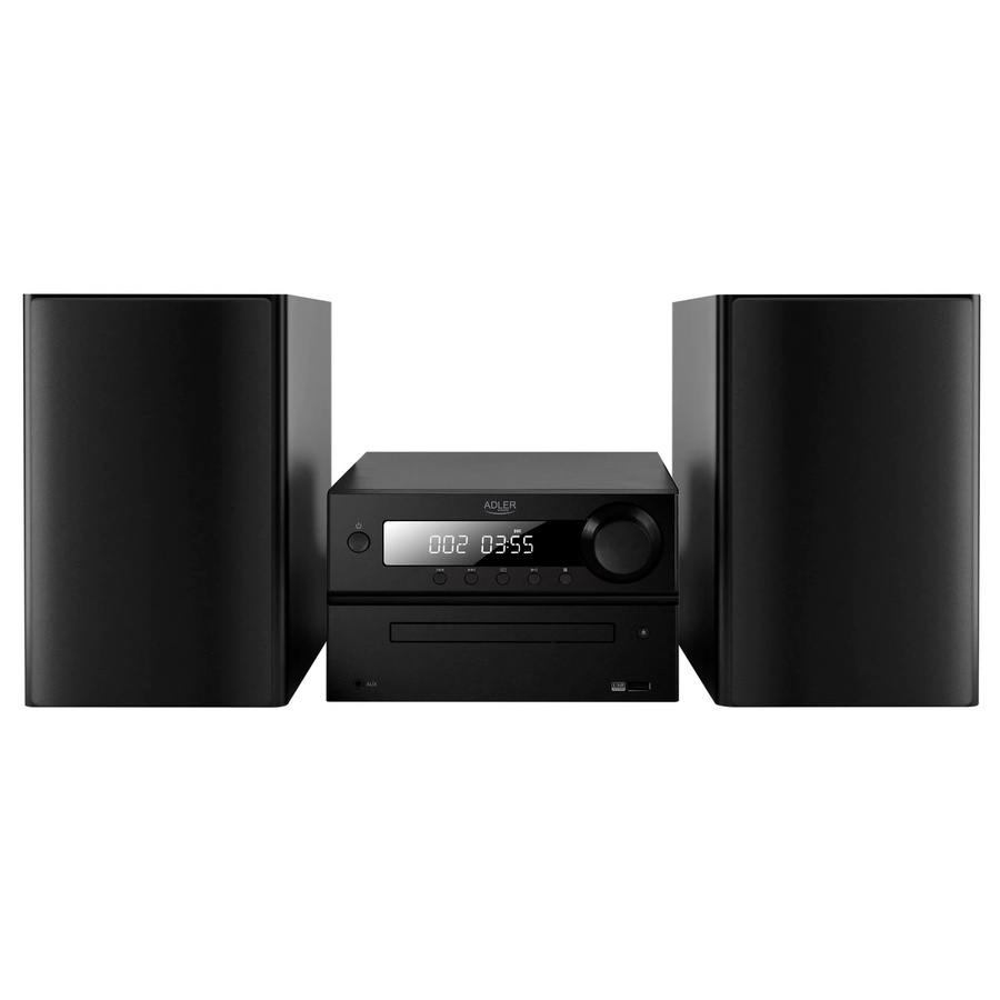 Adler AD 1917 Mini HI-FI Turm in Schwarz mit 50 W Leistung, Bluetooth, CD, USB und UKW-Radio inklusive Fernbedienung und EQ - Bild 4