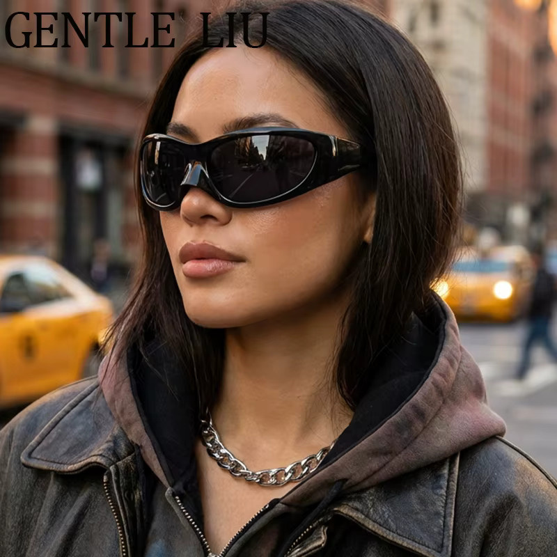 GENTLE LIU Sonnenbrille, Vollrand, Kunststoff, black, Unisex - Bild 5