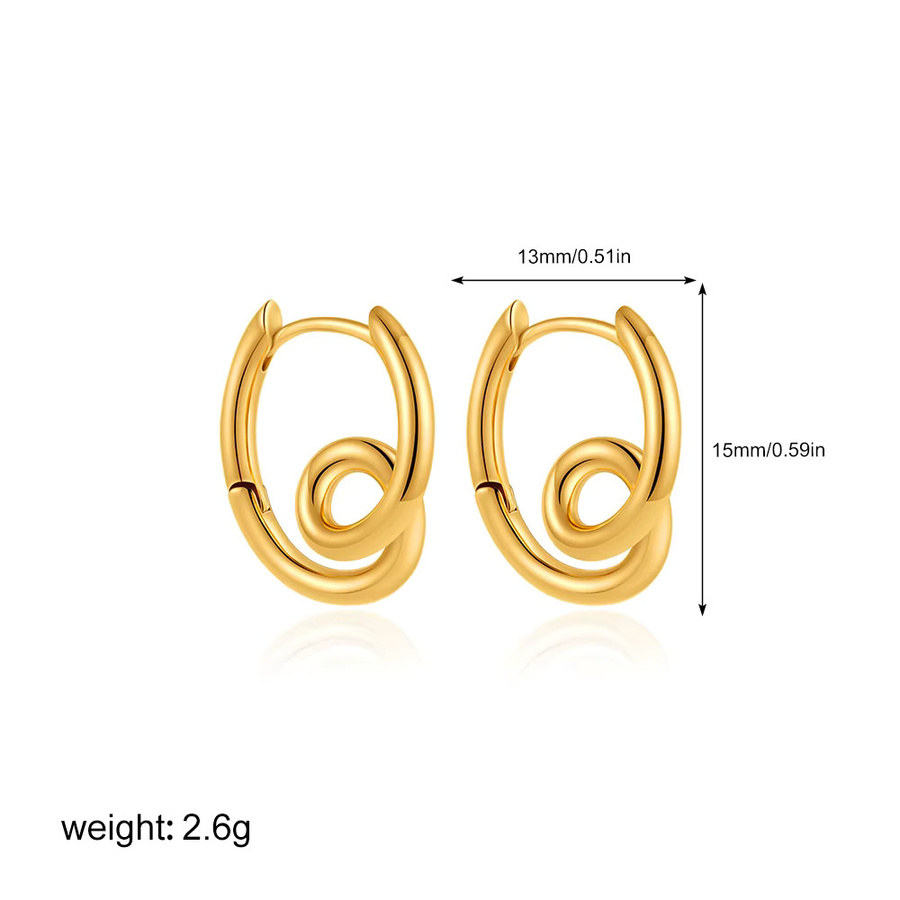 Erpels Vortex-Ohrringe, Gold, Damen - Bild 2