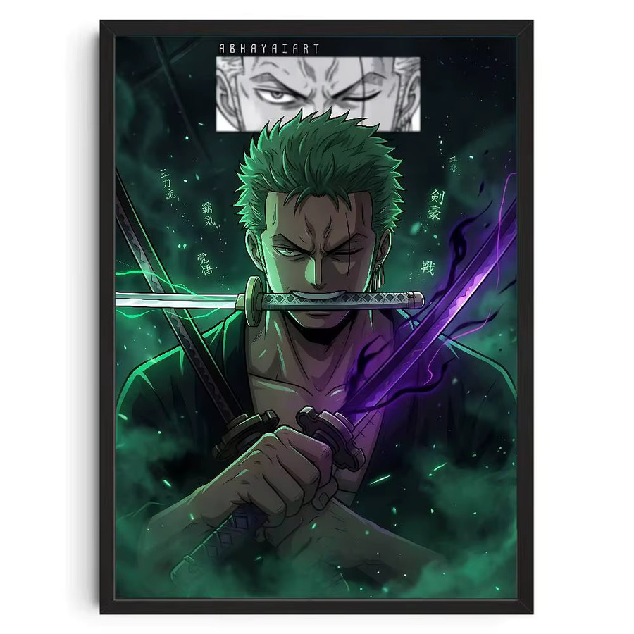 One Piece Zoro Dark King Poster von Bandai, wasserfestes Wandposter in Mehrfarben, rechteckig - Bild 6