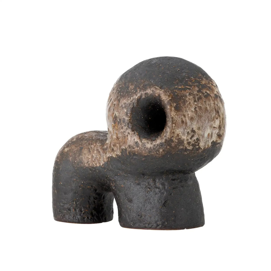 Bloomingville Figur Bobby aus Steingut in Schwarz, organisch und abstrakt, Höhe: 20,5 cm, Breite: 19,0 cm, Tiefe: 11,0 cm - Bild 1