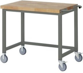 STIER Fahrbare Werkbank Premium in Grau aus Stahl und Holz, B/T/H: 100 x 70 x 88 cm - Bild 1