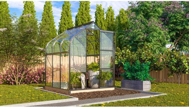 Vitavia Gewächshaus Orion 3800 Schwarz 3,8 m² mit 3 mm ESG-Glas - Bild 1