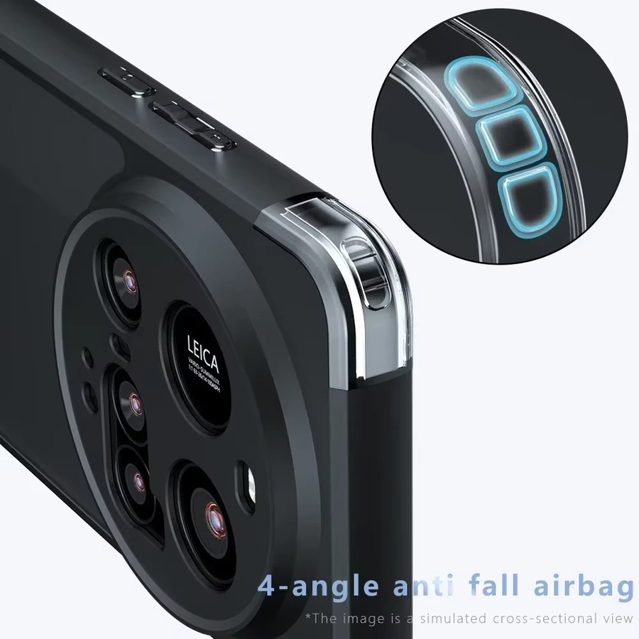 Stoßfeste Airbag-Schutzhülle für Xiaomi Redmi Note 14 Pro Plus 4G 5G, 14C und 13C, transparente matte Weichhülle - Bild 3
