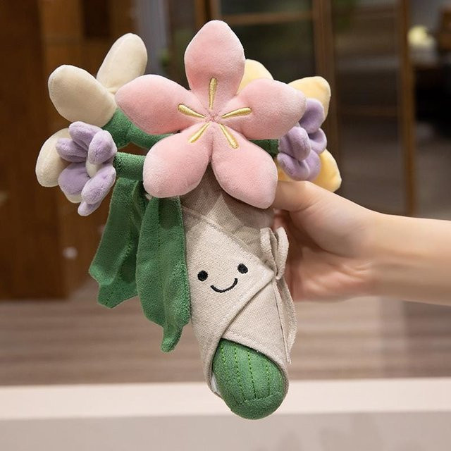 TotoJay Blumen-Plüschtier-Bouquet, Kirschblütenpuppen, Plüsch / Textil, ab 14 Jahren - Bild 1