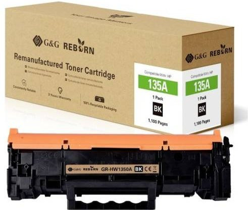 G&G Toner Cartridge kompatibel mit HP 135A, Schwarz, Reborn remanufactured, 1100 Seiten - Bild 1