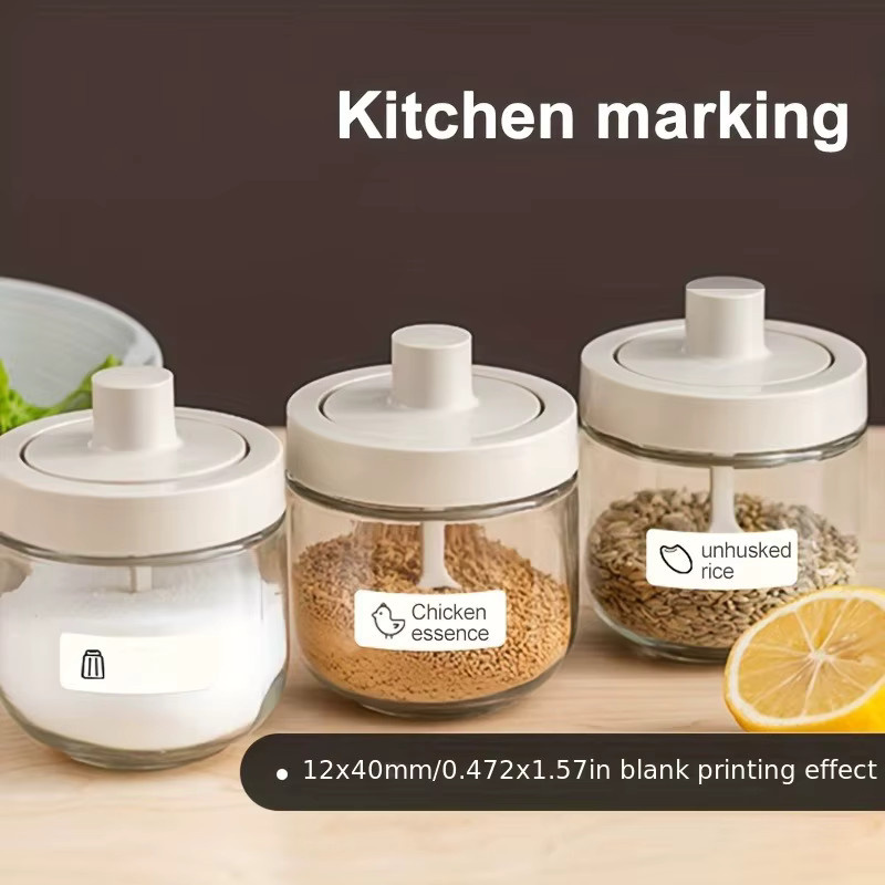 Marklife Thermoetiketten in Weiß, selbstklebende Aufkleberrolle für tragbare Mini-Drucker P15, P12, M1 und P50 - Bild 1
