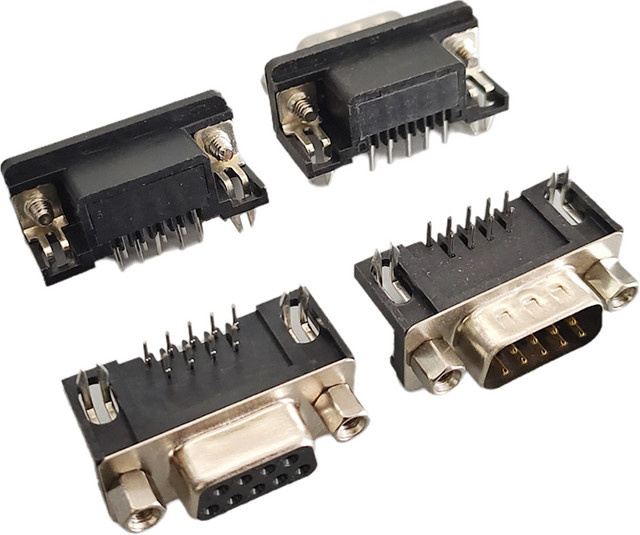 ZSDZFYLLK DB9 D-Sub 9Pin PCB Stecker RS232 Adapter Set mit 90-Grad-Biegung für Nadel und Buchse - Bild 1
