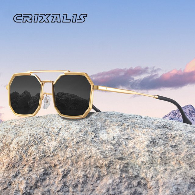 CRIXALIS Sonnenbrille, Quadrat, Vollrand, Metall, Unisex - Bild 1