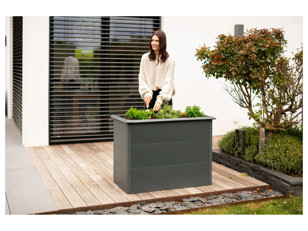 Westmann Hochbeet Primus M aus verzinktem Stahl in Anthrazit B/H/T: 100 x 77 x 50 cm - Bild 2