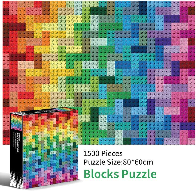 MaxRenard Puzzle, Geometrische Form Gemälde, 1500 Teile, Erwachsene - Bild 1