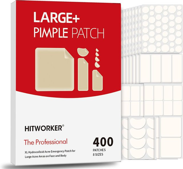 HITWORKER Akne-Pflaster Hydrogel, 400 Stück, Unisex - Bild 1