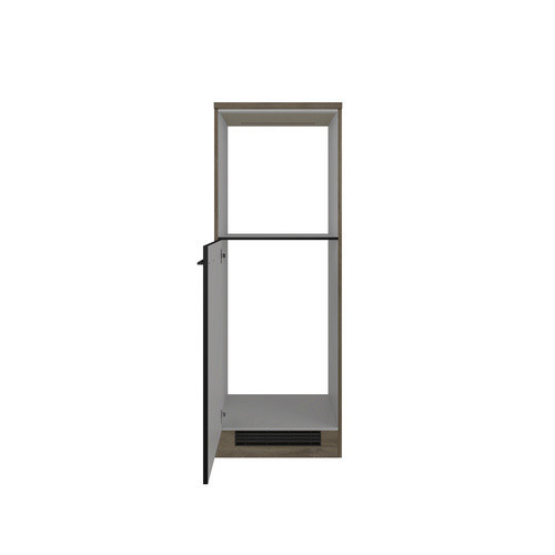 Flex-Well Küchen-Geräteumbauschrank Capri Schwarz Matt Endgrain Oak B/H/T: 60 x 169 x 60 cm - Bild 3