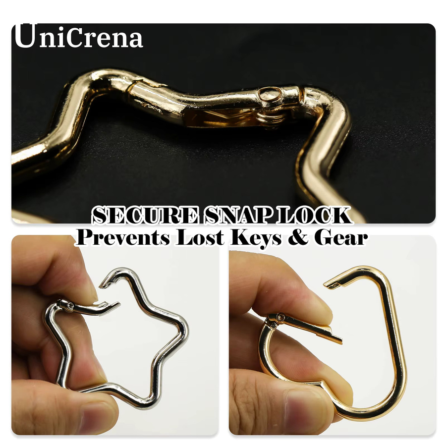 Unicrena Herzkarabiner, Silber, 4 Stück - Bild 2
