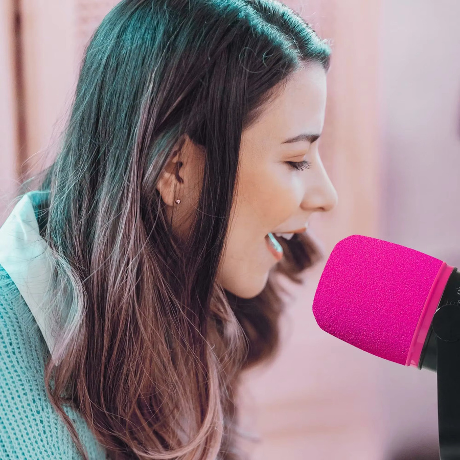 Shure MV7 Mikrofon-Schaumstoff Pop-Filter-Ersatz für MV7, MV7+, MV7i und MV7x in Blue-Violet und Pink - Bild 6