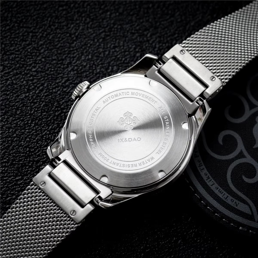 IX&DAO GMT Automatik-Armbanduhr, Edelstahl, Saphirglas, Herren - Bild 3
