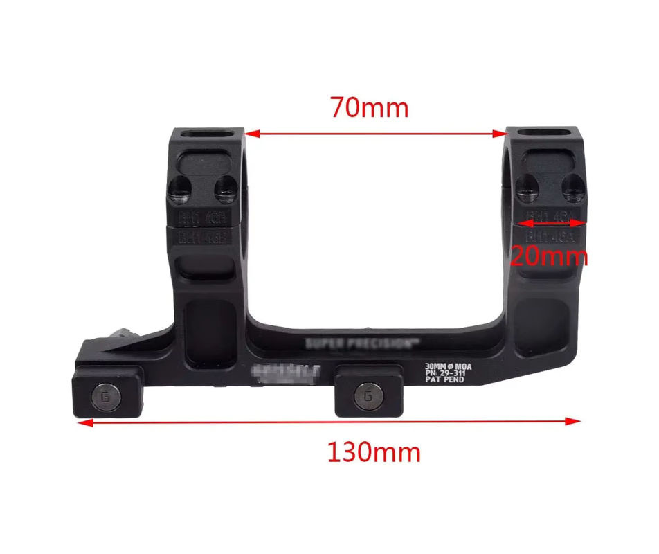 Geissele Automatics Taktische Optik-Zielfernrohrmontage mit QD-Ringen und optischer Wasserwaage für 20mm Picatinny-Schiene, Schwarz, 25,4mm/30mm - Bild 2