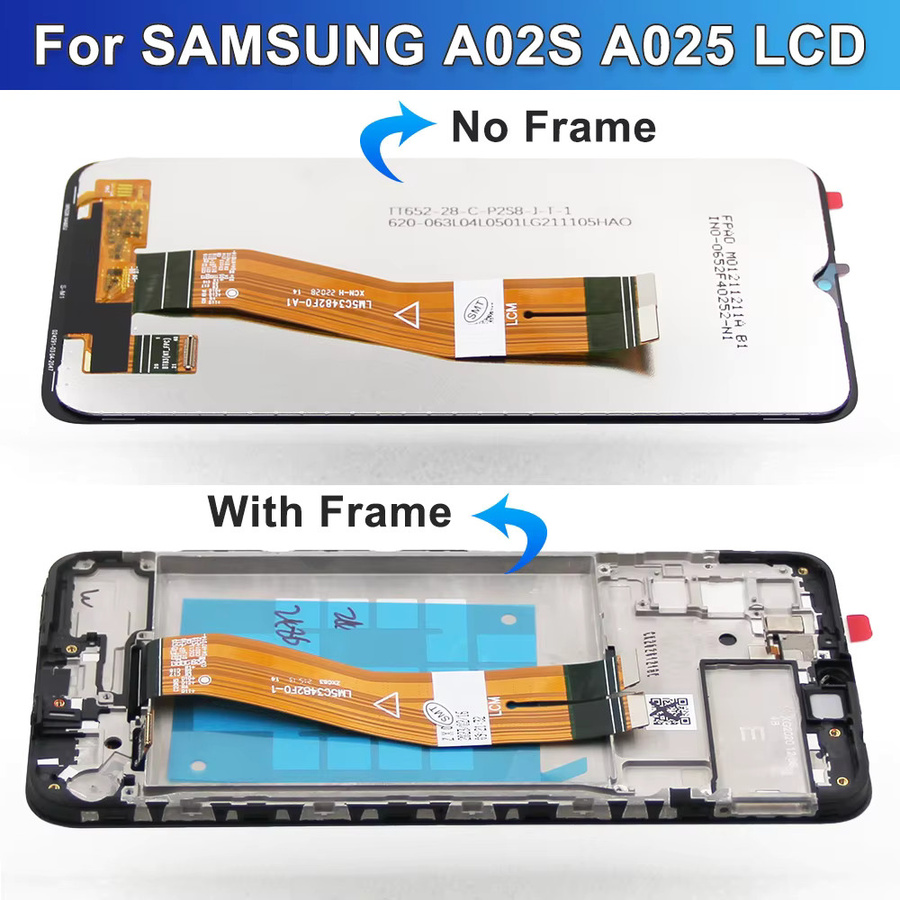 Samsung LCD Display Touchscreen Ersatz mit Rahmen für A02s A025M A025F/DS A025G/DS in Schwarz, 6,5 Zoll - Bild 2