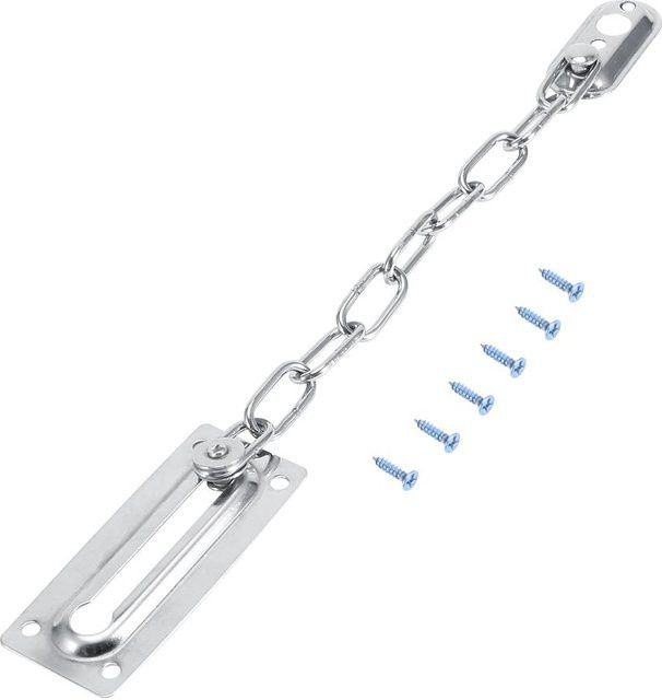 Meterk Türsicherung aus Edelstahl mit Sicherheitsschlossriegel und Schrauben, Silber - Bild 1