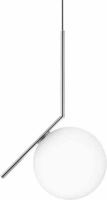 Flos IC S2 Pendelleuchte in Chrom mit Glaskugel - Bild 1