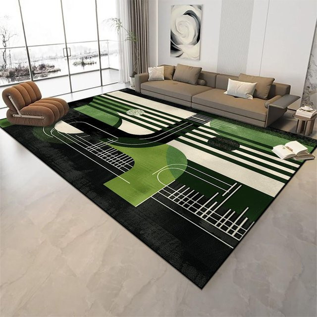 Karpetti Wohnzimmerteppich Grün Abstrakt Skandinavisch Design, B/T: 80 x 160 cm - Bild 1