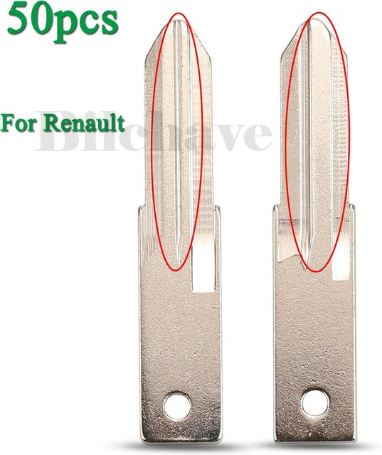 Jingyuqin 50 Stück Auto Alarm Fob Fernbedienung Schlüssel VAC102 für Renault Megan Modus Clio Kangoo Logan Sandero Duster in Silber - Bild 1