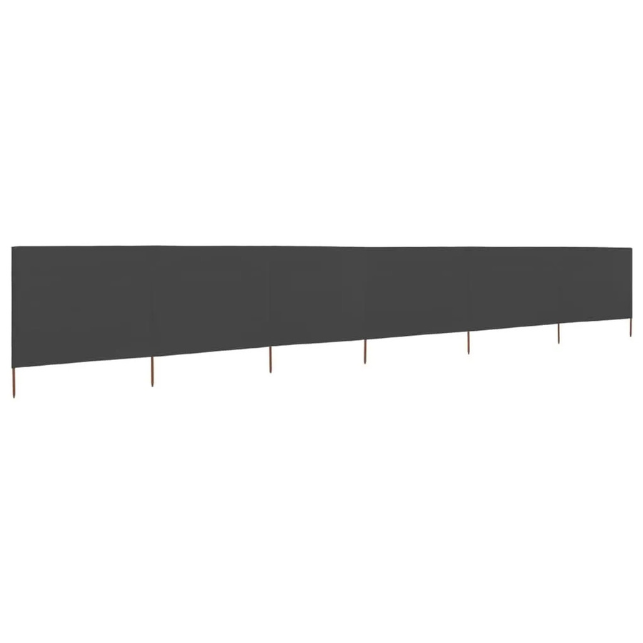 vidaXL 6-teiliger Windschutz Paravent aus Holz in Grau, B: 800 cm, H: 80 cm - Bild 2