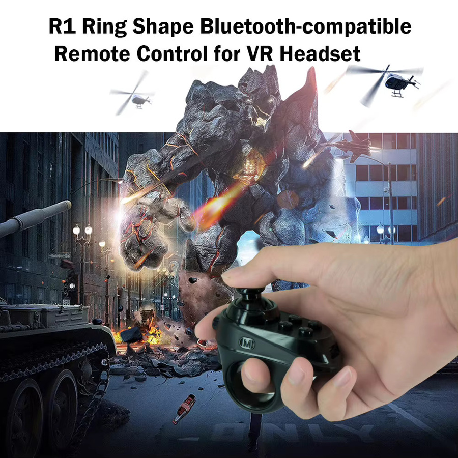 ATUOTIN R1 Ringförmiger Bluetooth VR Gamepad-Adapter für iPhone und Android, Kabelloser Joystick-Pause-Button in Schwarz - Bild 2
