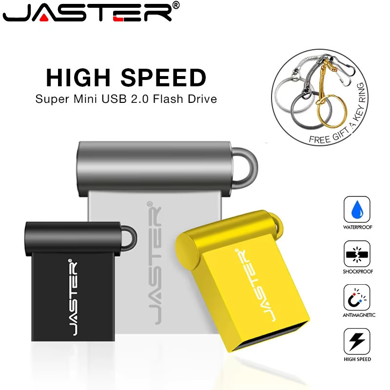 JASTER Super Mini Metall USB-Flash-Laufwerk mit Schlüsselanhänger als Pendrive und U Disk - Bild 4
