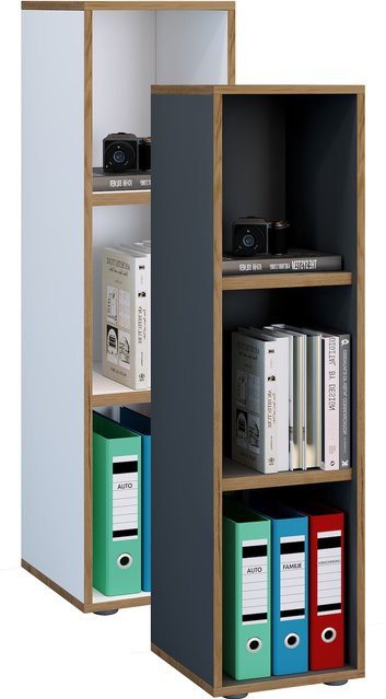 VCM Holzregal Salia 3fach stehend mit variablen Fachböden, H x B x T: 110 x 30 x 33 cm - Bild 1