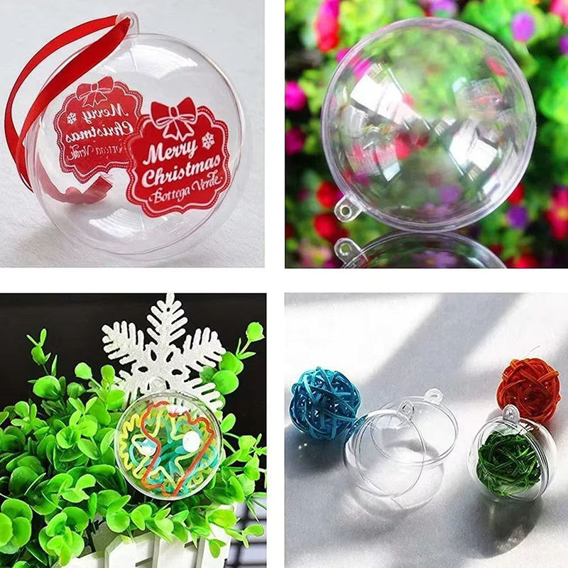 30 Stück transparente Kunststoff-Weihnachtskugeln als Hängeornamente für Weihnachtsbaum, Hochzeit und Party-Dekoration - Bild 2