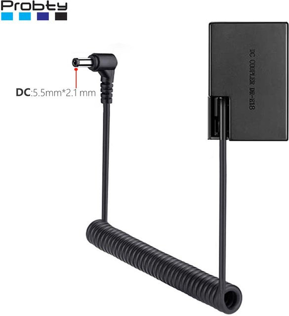 DR-E18 Dummy-Akku DC-Koppler mit halber Dekodierung für Canon LP-E17 Akkus, Farbe: Schwarz - Bild 1