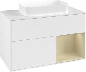 V&B Waschtischunterschrank Finion in Weiß lackiert, Breite: 100 cm, Tiefe: 60,3 cm - Bild 1