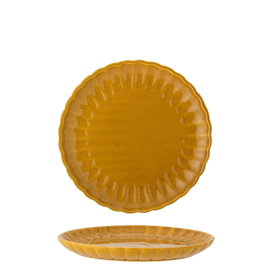 Bloomingville Teller aus Steingut in Gelb Latina Durchmesser: 20 cm - Bild 1