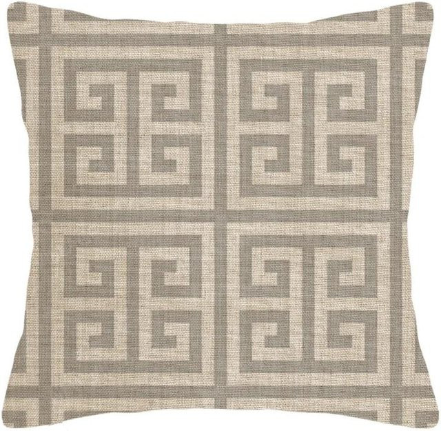 Dekorativer Kissenbezug von ZX Blanket mit abstraktem Geometrie-Design in Beige - Bild 1