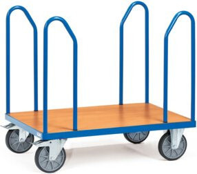 Fetra Seitenbügelwagen 1582 in Blau mit TPE-Reifen und 600 kg Tragkraft - Bild 1