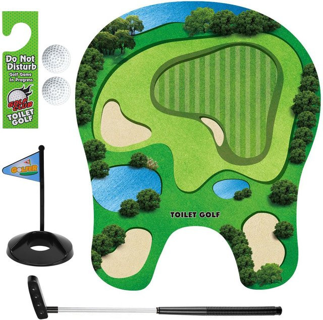 Musysh Indoor Putting Set, Badezimmer Golfspiel mit tragbarer Matte - Bild 1