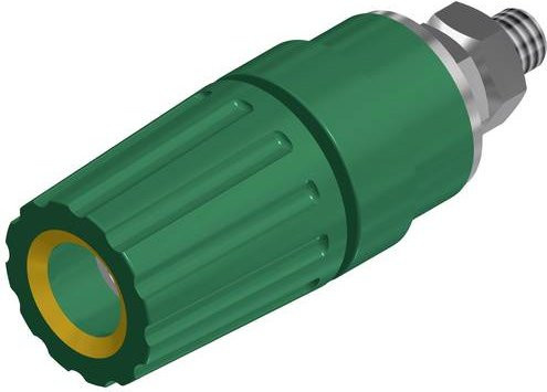 Hirschmann Test & Measurement PKI 110 Polklemme in Gelb und Grün mit Messstrom 35A aus Messing - Bild 1