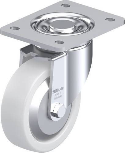 Blickle Lenkrolle LH-SPO 125K-3-FA aus Stahl und Kunststoff, weiß, Rad-Durchmesser: 125 mm, Tragfähigkeit (max.): 700 kg - Bild 1