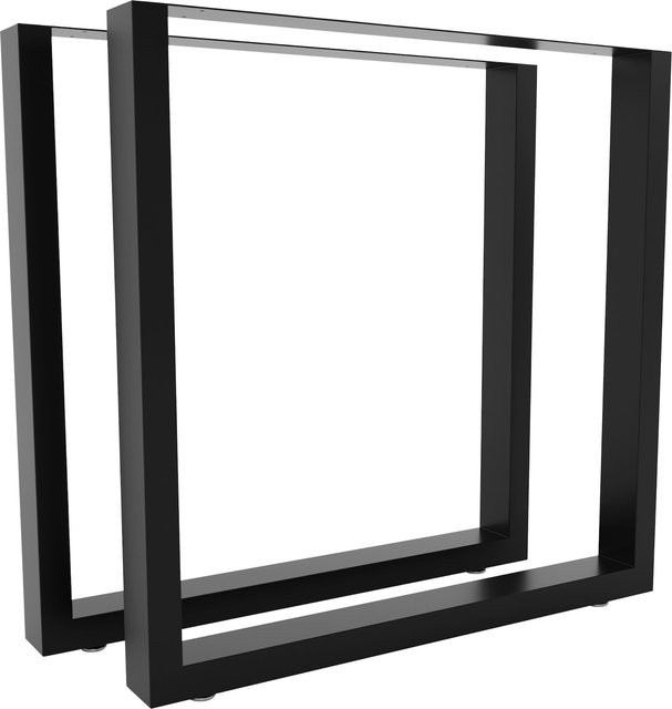 CLP 2er Set Tischbeine Velden für Couchtisch oder Beistelltisch, Farbe: Schwarz matt, Höhe: 43 cm - Bild 1