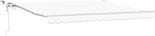 Einziehbare Markise vidaXL in Weiß aus Polyester und Metall, B/T: 400 x 300 cm - Bild 1