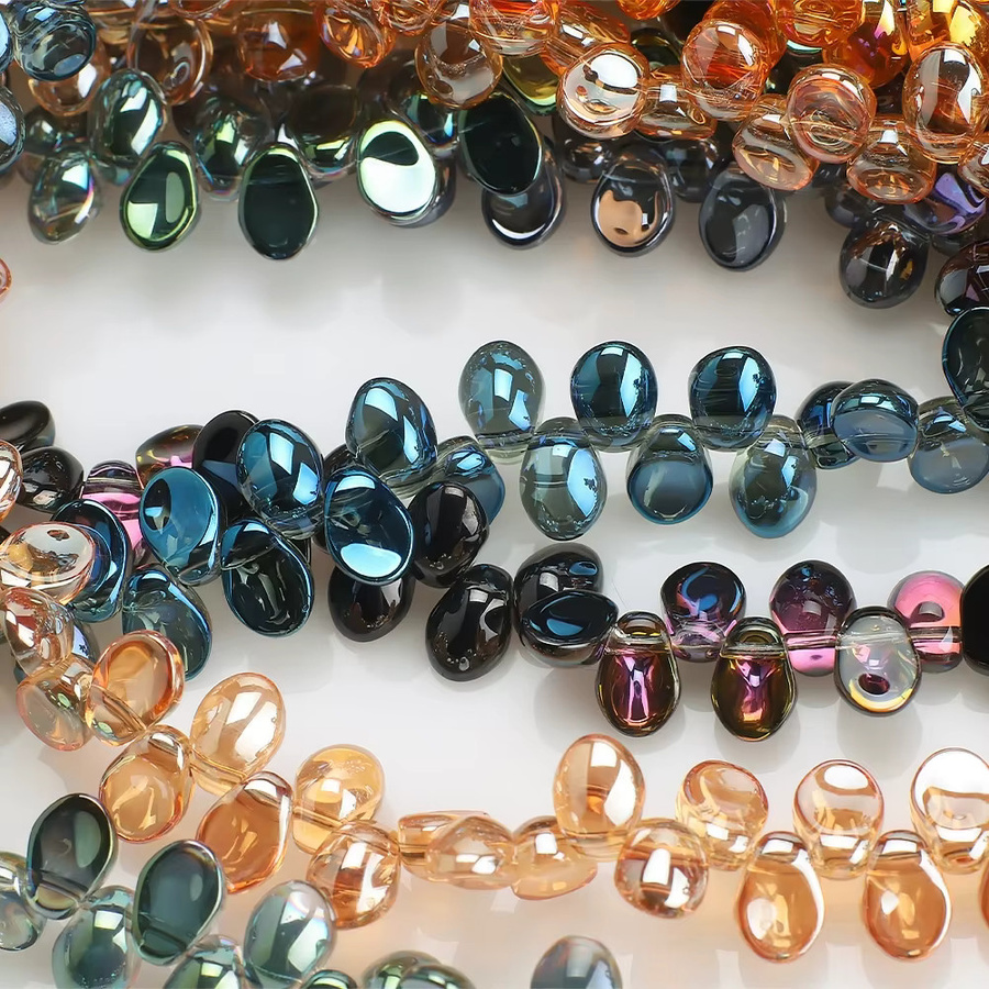 YUANZHIRUN Glas-Halbmond-Anhänger, Kristall, Bunt, 6x8mm - Bild 3