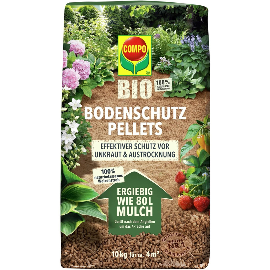 Compo Bio Bodenschutz-Pellets aus Weizenstroh, Braun, 10 kg - Bild 2