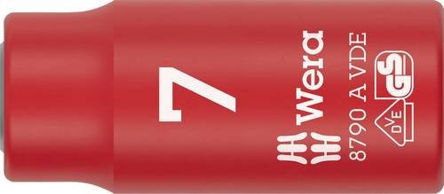 Wera Außen-Sechskant Steckschlüsseleinsatz 7 mm mit 1/4 Zoll Antrieb in Rot und Gelb - Bild 1
