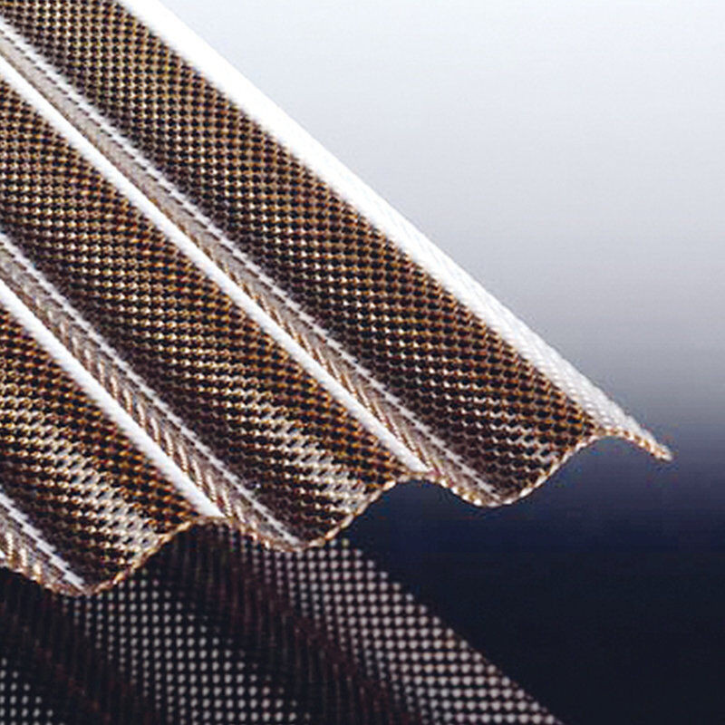 Tejemacro Polycarbonat Wellplatte in Bronze mit Wabenstruktur, Dicke: 2,8 mm, Breite: 104,5 cm - Bild 1