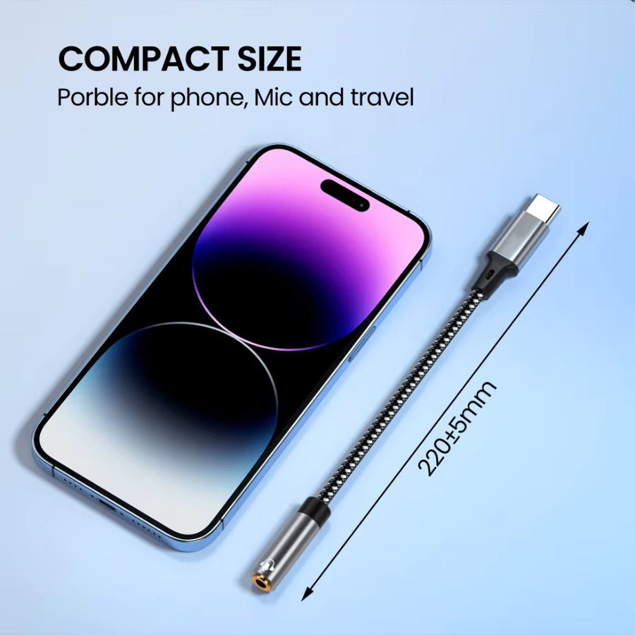 PzzPss USB-C auf 3,5mm Klinke Audio Adapter für Kopfhörer und Aux-Verbindung kompatibel mit MacBook Air, Huawei, Xiaomi und Samsung Galaxy S24 S23 S22 - Bild 5