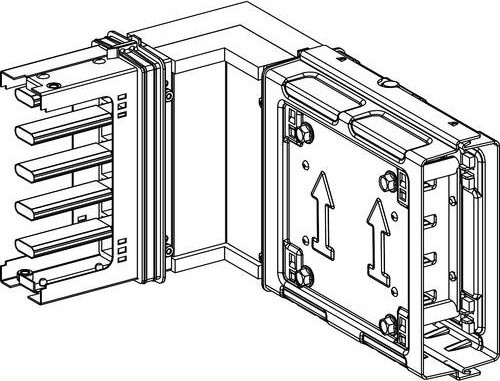 Schneider Electric KSC Winkelelement KSC400DLC40, 400A, hochkant, Standardlänge Winkelprofil, 1 Stück - Bild 1