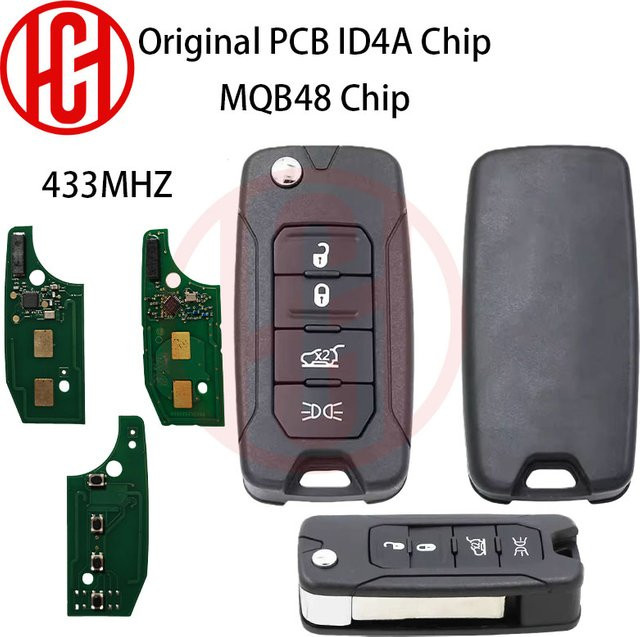Original 4A Chip PCB MQB48 Auto Fernbedienung Schlüssel 433 MHz für Jeep Renegade 2016 2017 2018 von HARLESON - Bild 1
